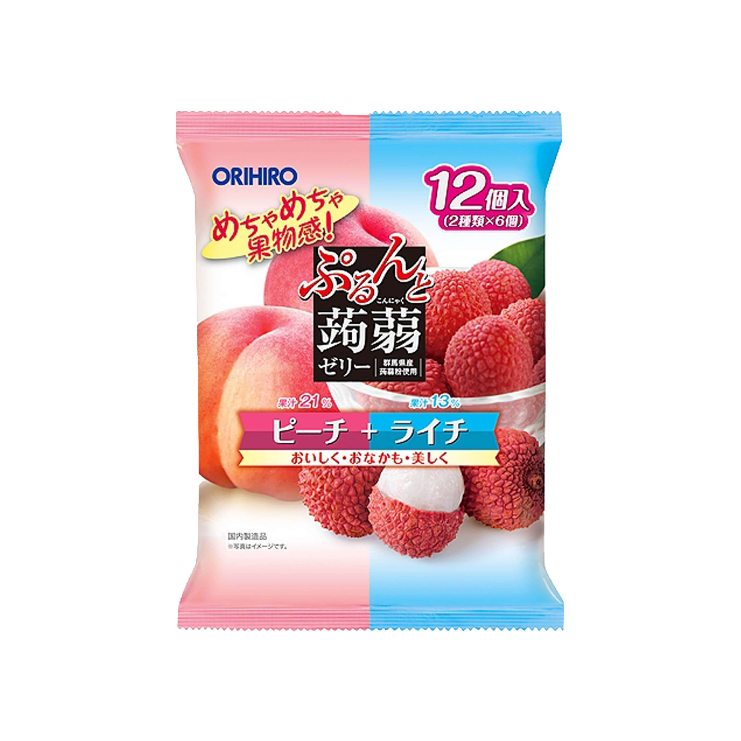 ぷるんと蒟蒻ゼリーパウチ ピーチ＋ライチ