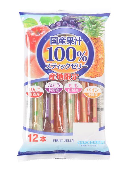 国産果汁 100%スティックゼリー